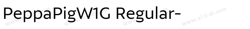 PeppaPigW1G Regular字体转换